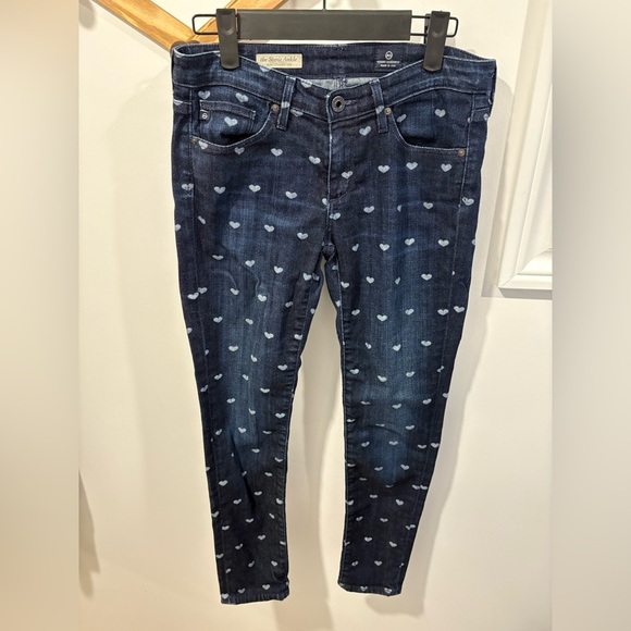AG- HEART PATTERN STEVIE ANKLE SLIM STRAIGHT JEANS - Picture 5 of 11